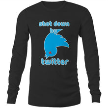 Load image into Gallery viewer, Shot Down by Twitter Mens Long Sleeve