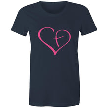 Load image into Gallery viewer, Heart Cross Womens Classic
