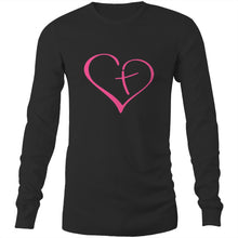Load image into Gallery viewer, Heart Cross Mens Long Sleeve