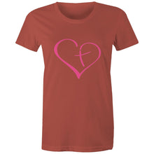 Load image into Gallery viewer, Heart Cross Womens Classic