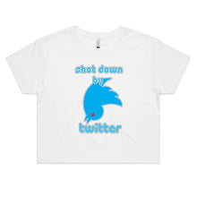 Load image into Gallery viewer, Shot Down by Twitter Womens Crop