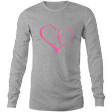 Load image into Gallery viewer, Heart Cross Mens Long Sleeve