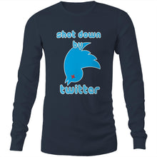 Load image into Gallery viewer, Shot Down by Twitter Mens Long Sleeve