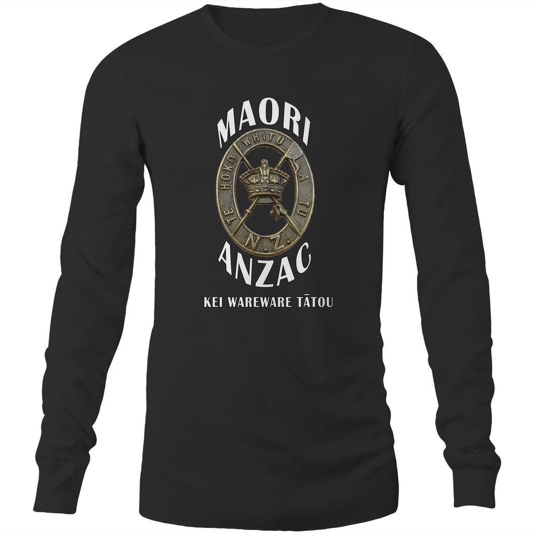 Maori Anzac Mens Long Sleeve - Dark