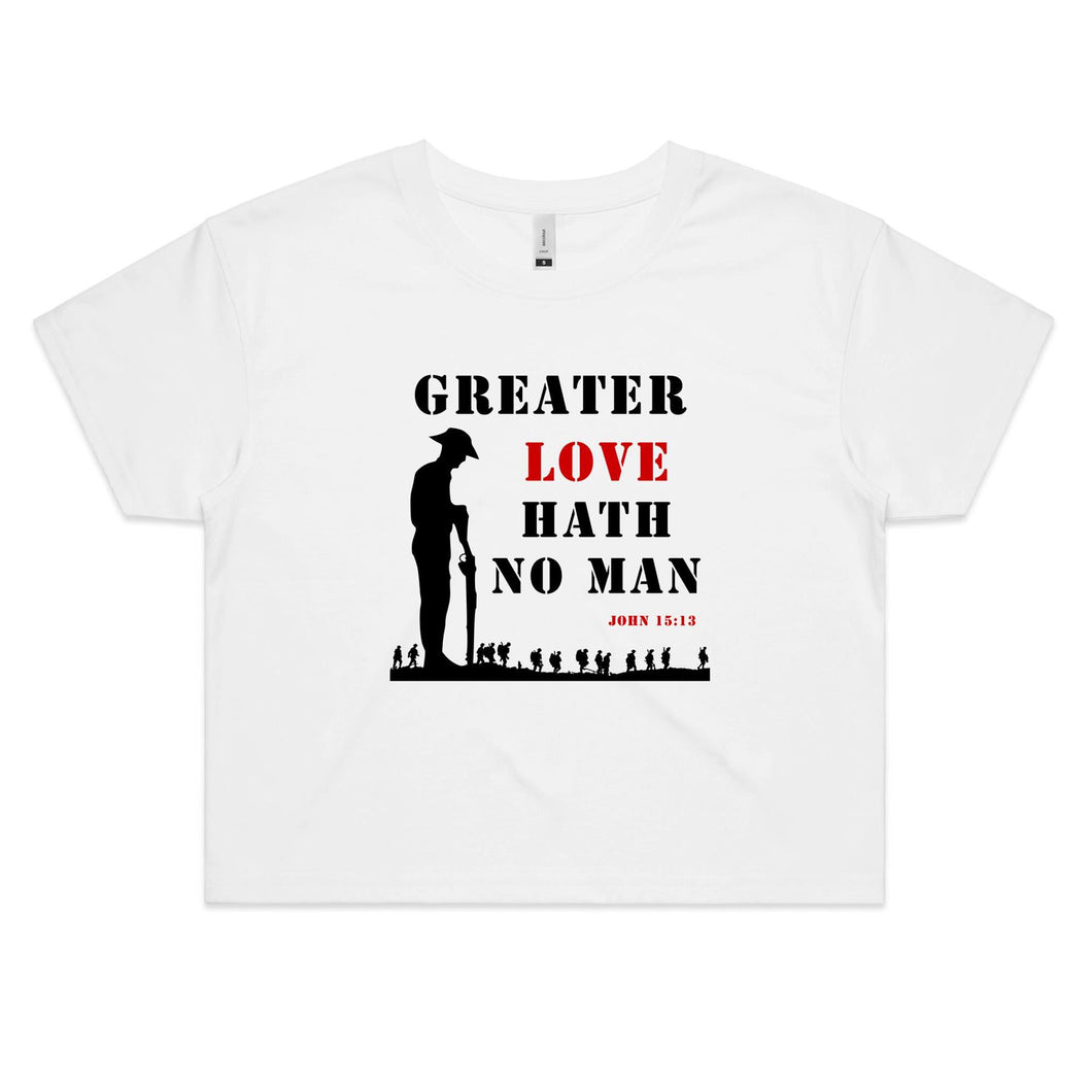 Greater Love Womens Crop