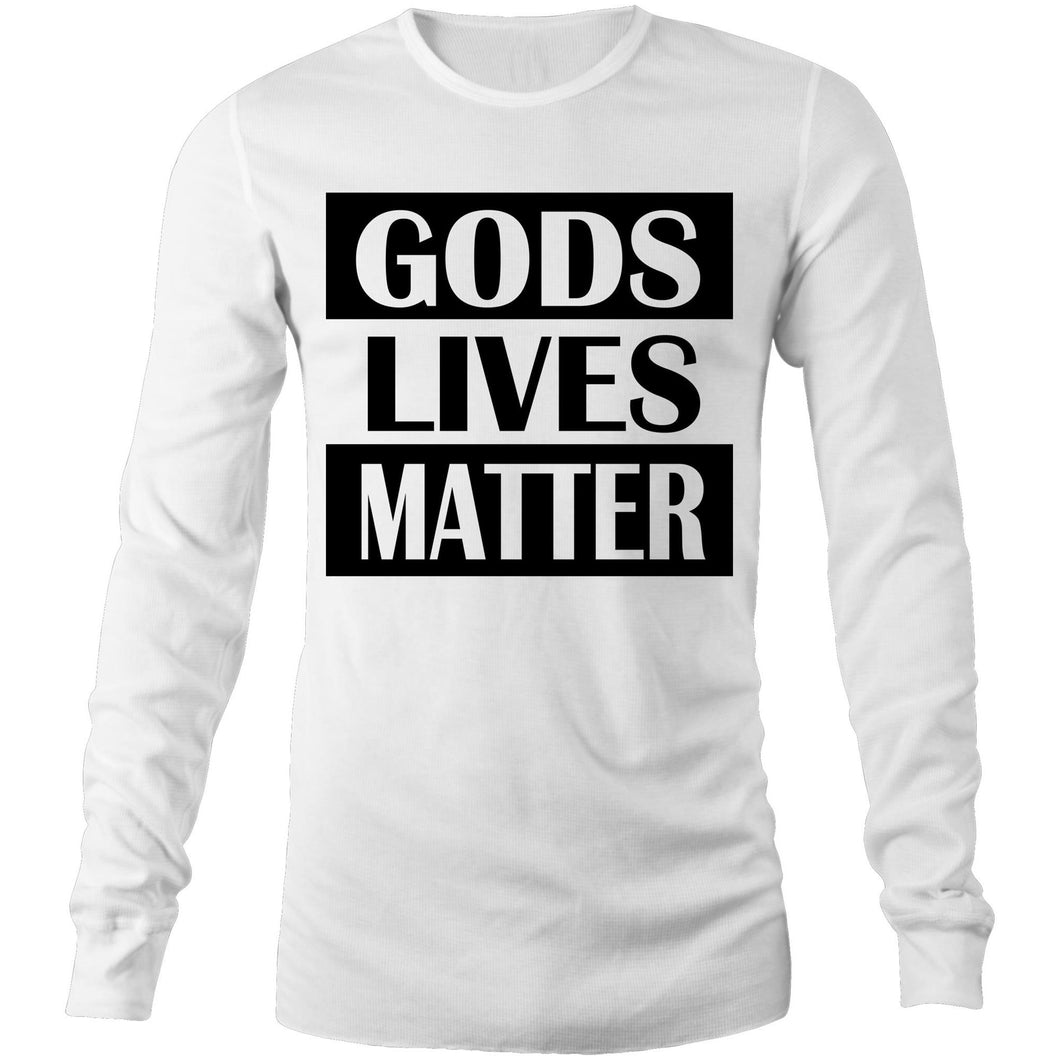 Gods Lives Matter Mens Long Sleeve - Light
