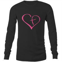 Load image into Gallery viewer, Heart Cross Mens Long Sleeve
