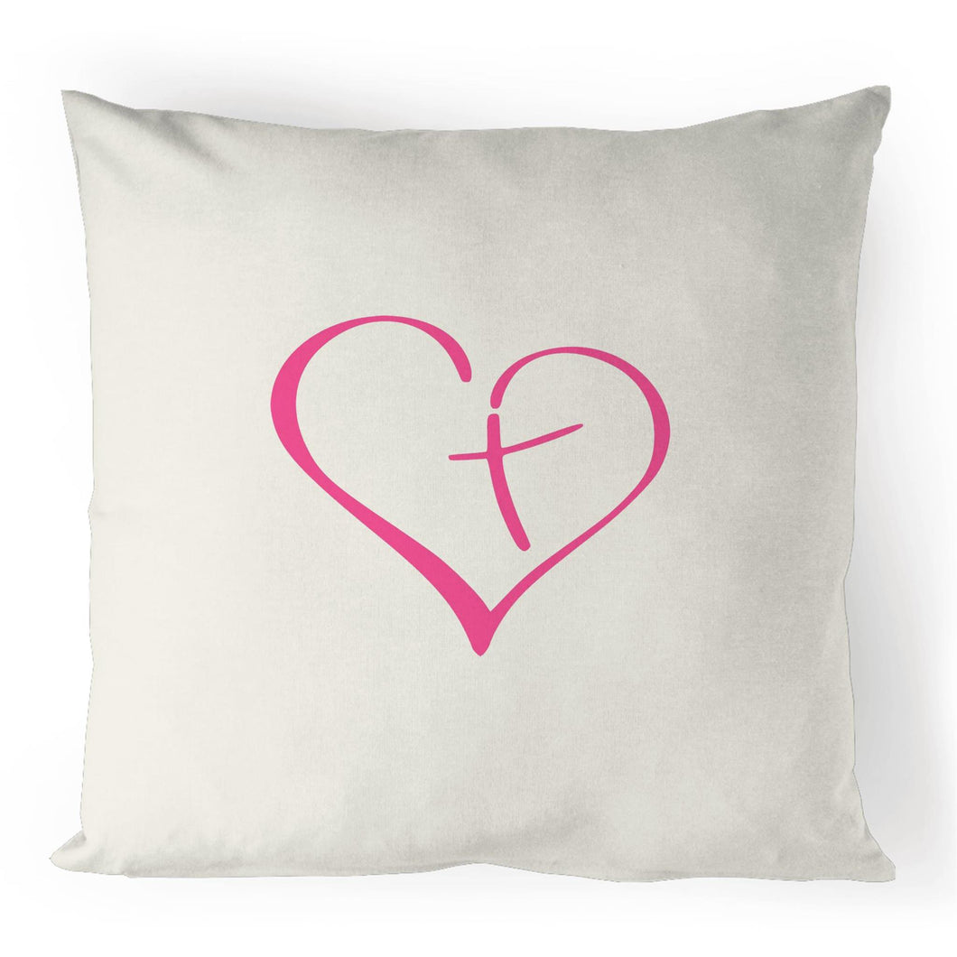 Heart Cross Cushion Cover