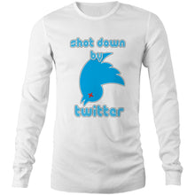 Load image into Gallery viewer, Shot Down by Twitter Mens Long Sleeve
